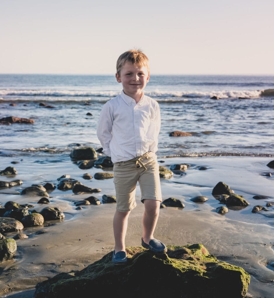 Boy during family photosession