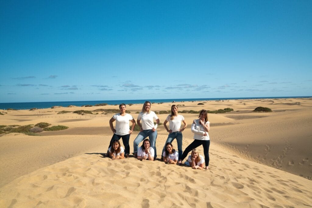 Friends posing