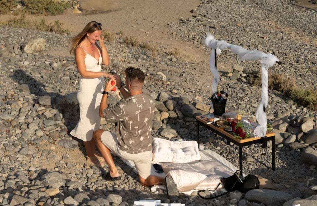 Picnic proposal photoshoot