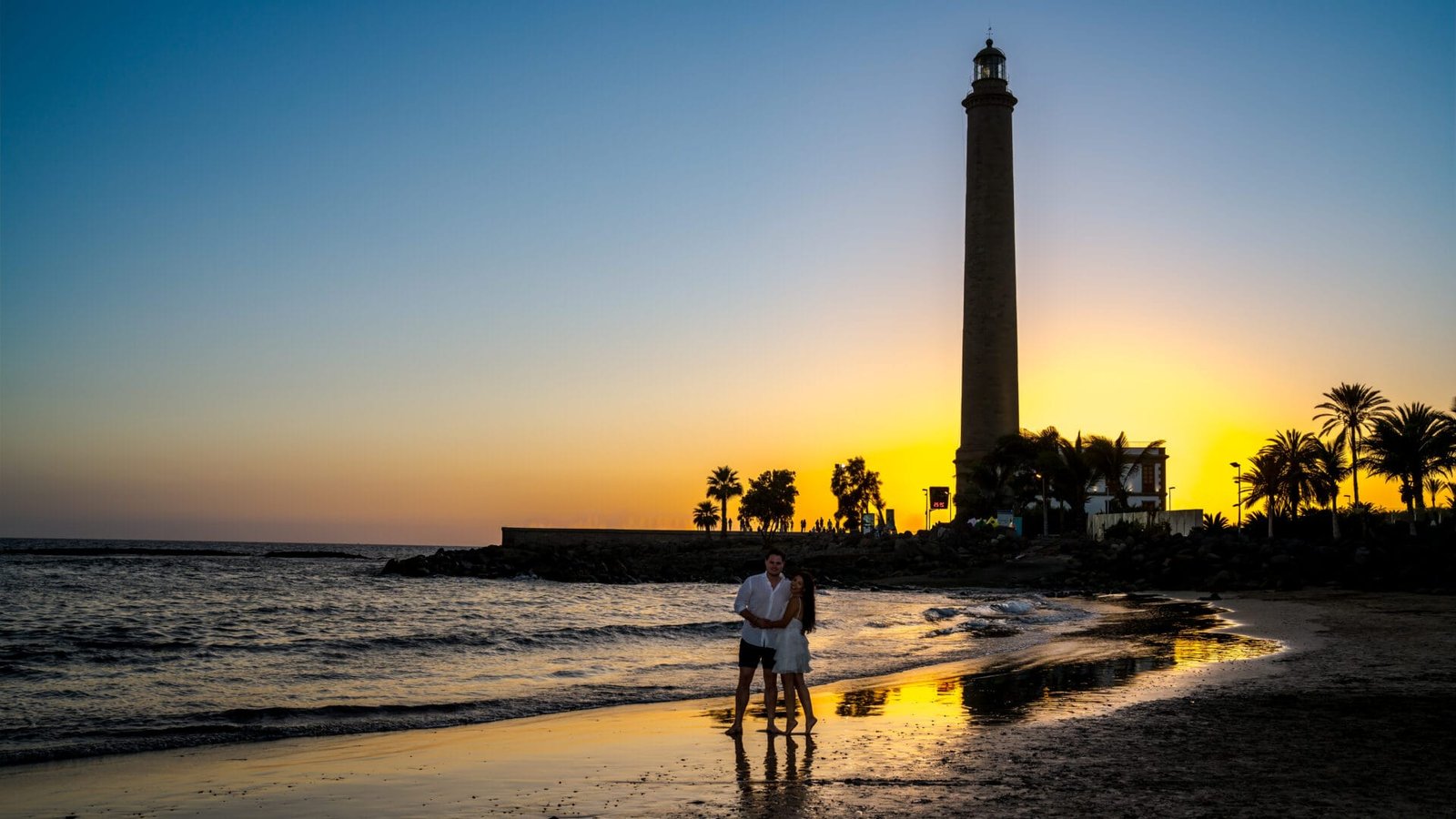 Playa de Maspalomas beach photoshoot Gran Canaria sunset