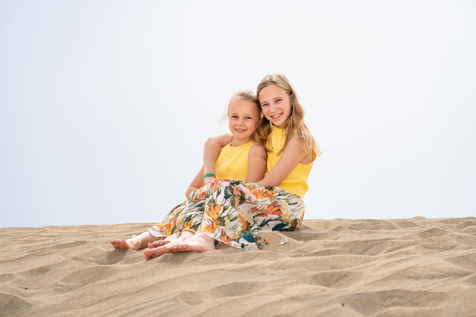 Two sisters on the beach Gran Canaria
