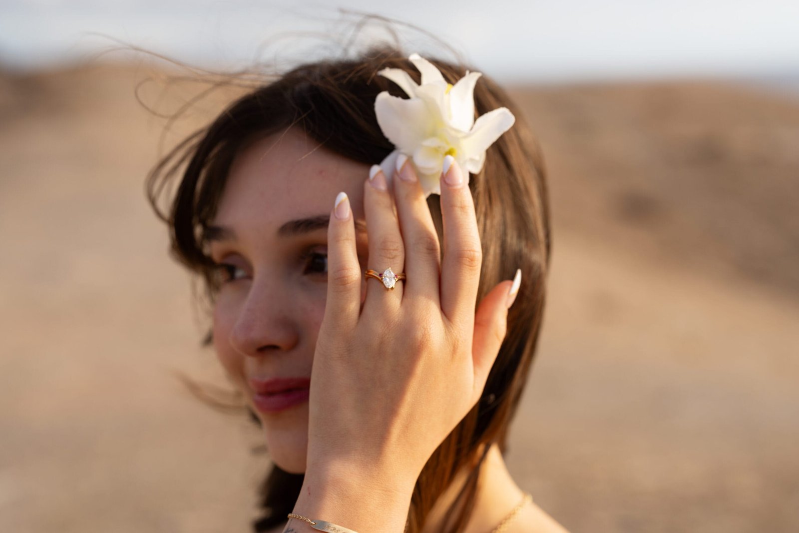 Portrait with flower