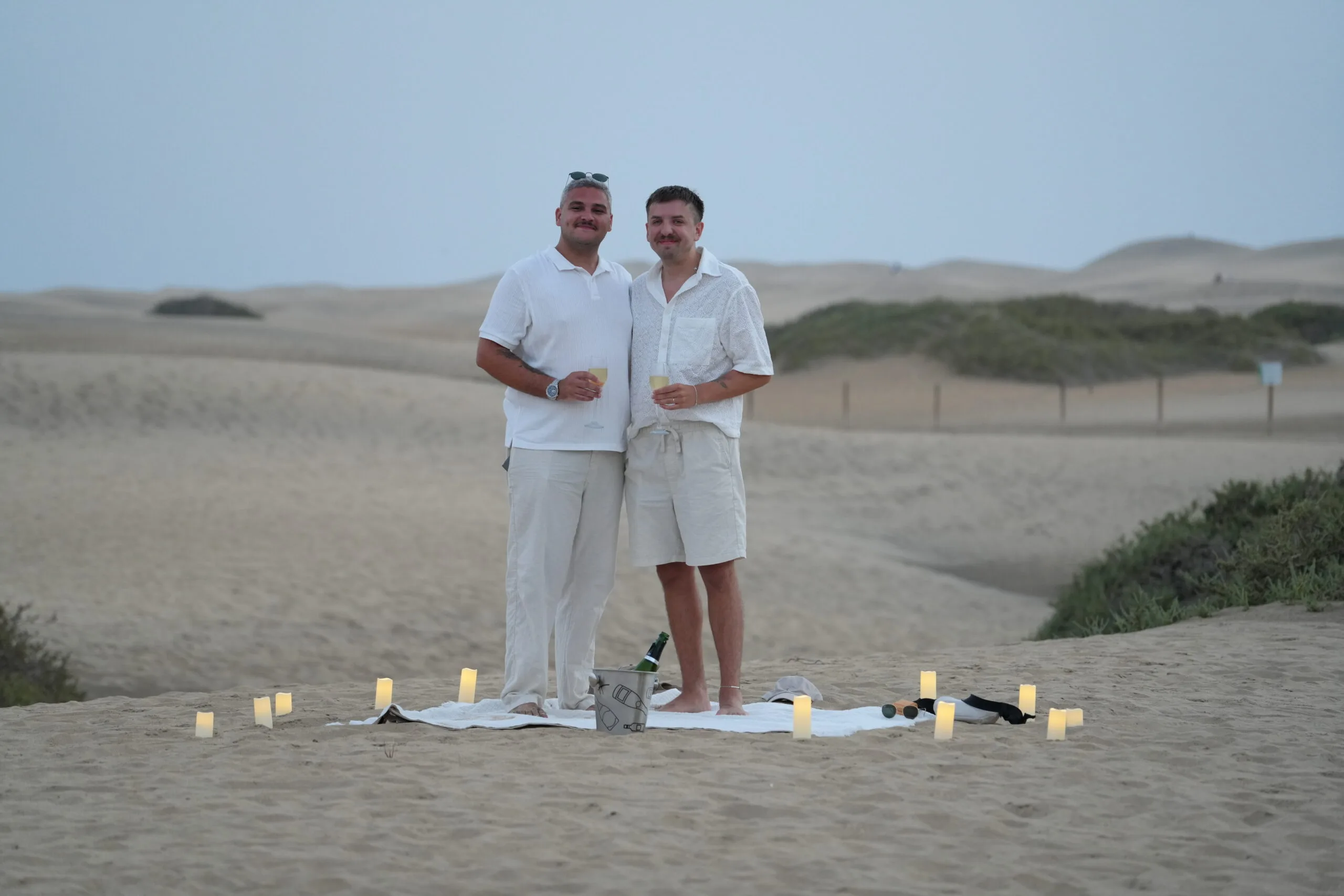 Luxury picnic setup Gran Canaria beach
