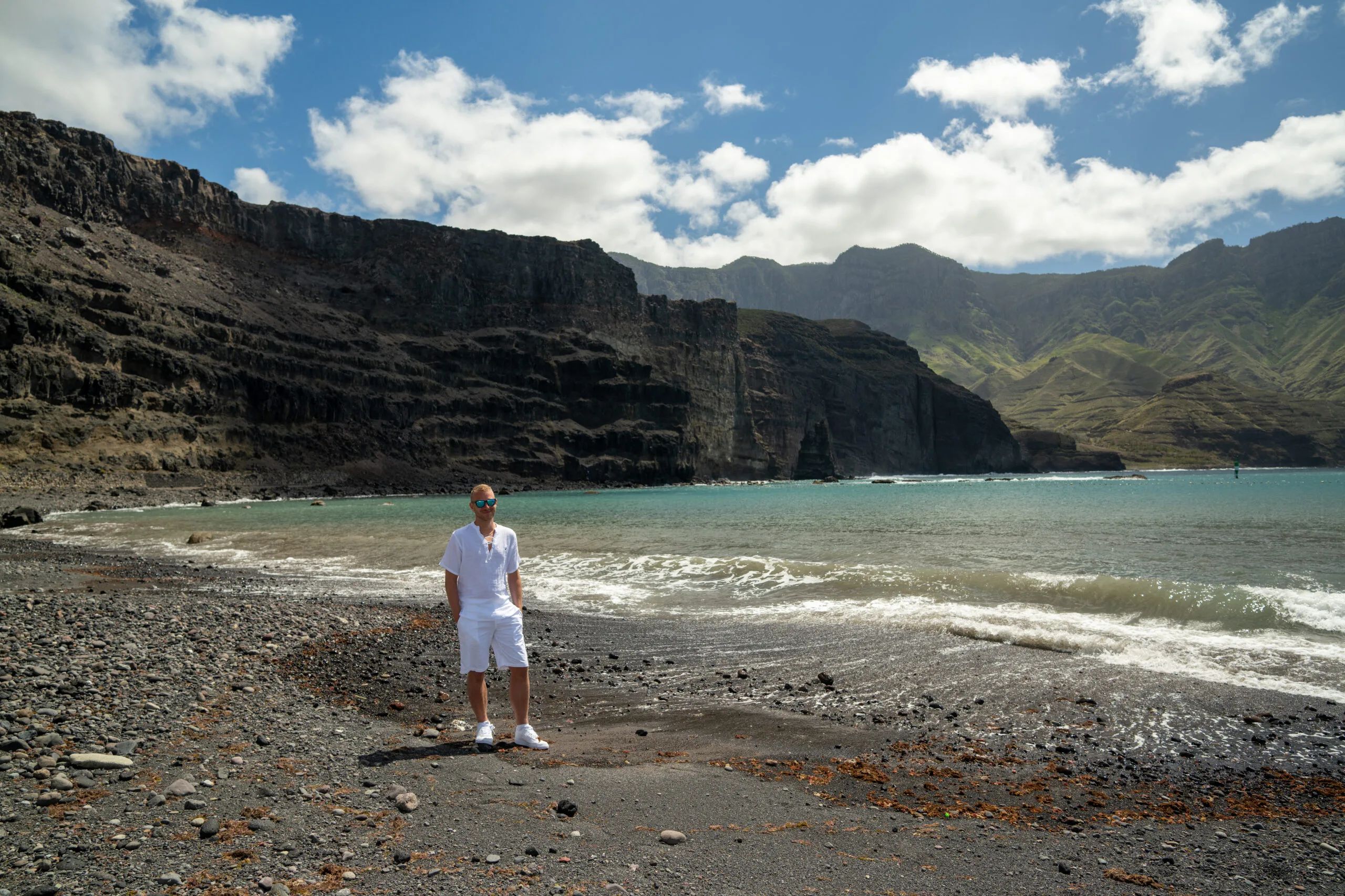 Portrait photoshoot Agaete natural pools Gran Canaria Atlantic ocean